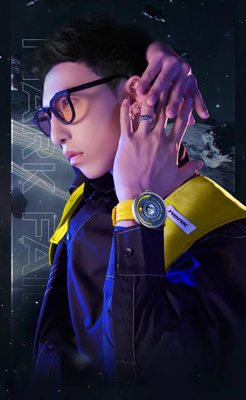 Mark Fairwhale 5700 Men's Watches Brand Silicone Strap Planet For Men Top Quartz Watch Reloj Hombre