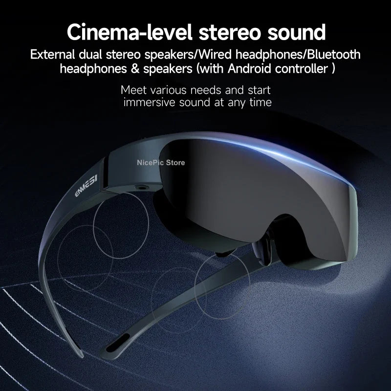 ENMESI V50 1080P HMD OLED High Brightness AR Glasses With Diopter 400inch HD Giant Screen Private Cinema