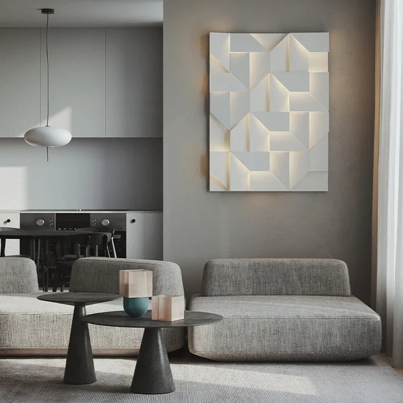 Modern Indoor Wall Lamp Geometric Design LED Sconce Background Light for Living Room Bedroom Hallway Home Decoration Lighting