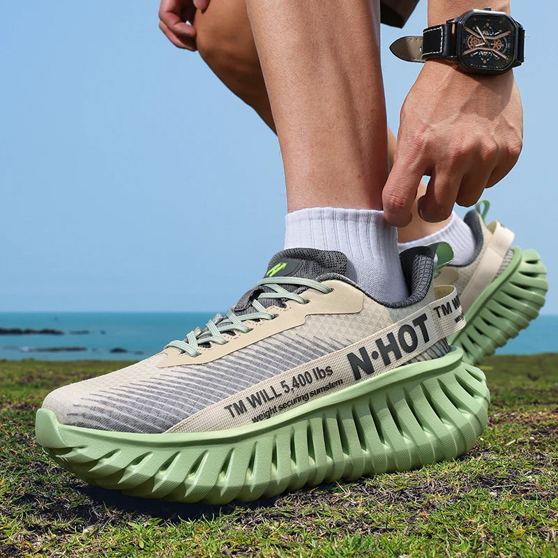 High-quality Chunky Running Shoes Women Men Light Comfy Outdoor Jogging 36-46 Mesh Breathable Trekking Shoes Versatile Sneakers