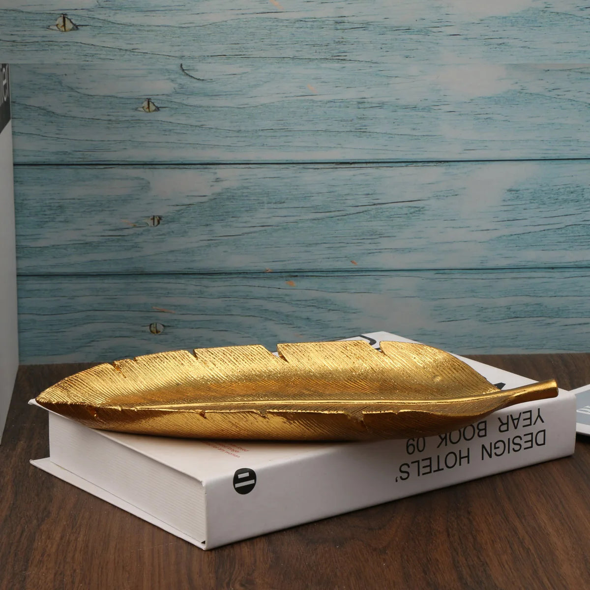 1pc Elegant Golden  Leaf Decor Tray - Versatile Storage& Chic Room Accent, Perfect Gift for Any Occasion