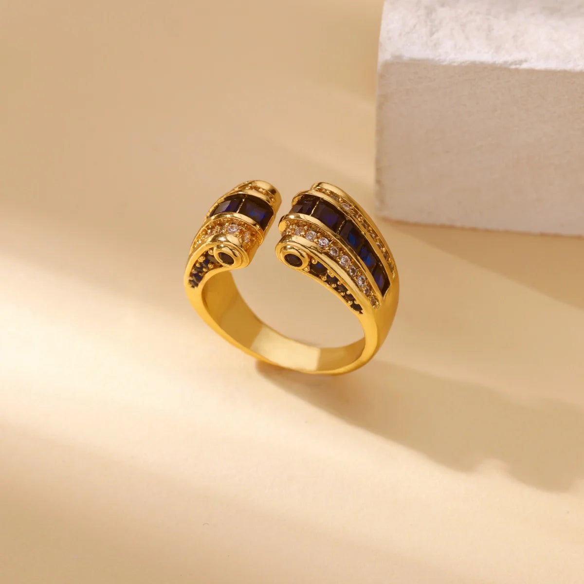 Gothic Stainless Steel Opening Finger Rings for Women Vintage Geometric Adjustable Finger Ring Trendy Punk Jewelry Gifts