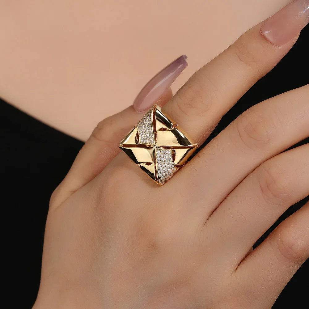 Bride Talk 2025 New Arrival Rings High Quality Cubic Zirconia Rings For Women Wedding Anniversary Party for Girlfriend Wife Gift