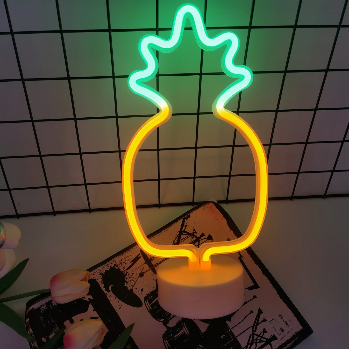 1 Piece, Countertop Decorative Lighting Neon Sign, USB or 3*Aa Battery Powered, Suitable for Holiday Party, Kitchen Home Lighting, Room Decoration Night Light (Battery Not Included)