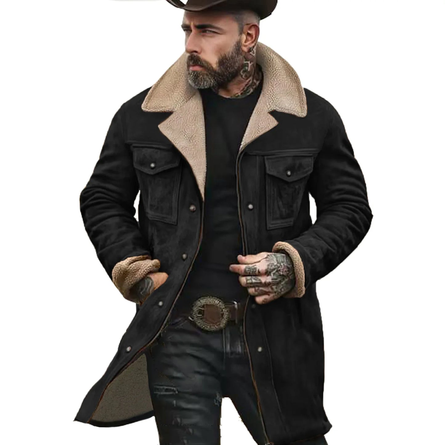 Europe and America 2025 Autumn and Winter Men's Coat Jacket Zipper Coat