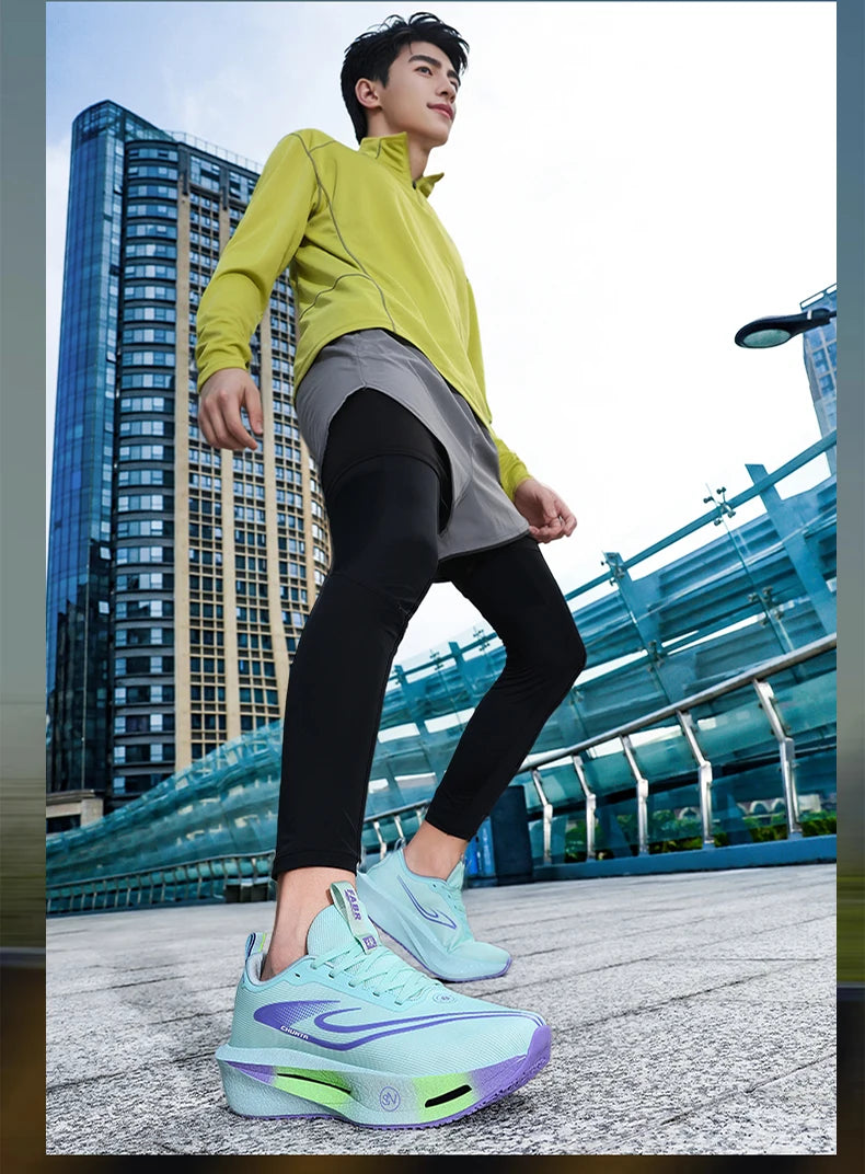 Running Shoes Carbon Board Speciality Marathon Men Sports Breathable Lightweight Women's Comfortable Athletic Nonskid Sneakers