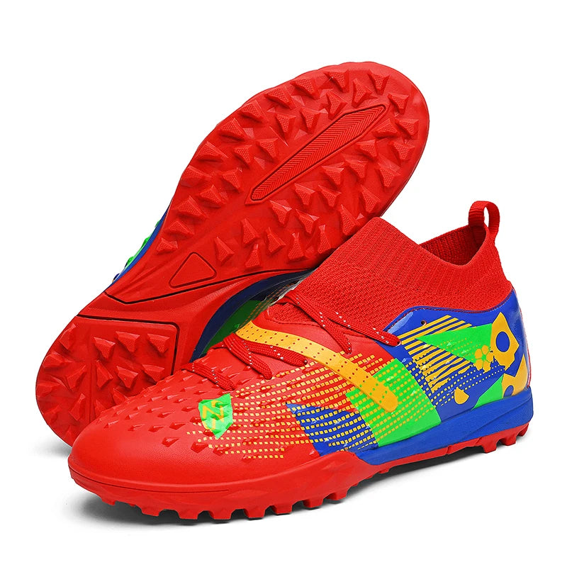 New Men Soccer Shoes High-quality Outdoor High Ankle Ultralight Indoor Football Boots Non-Slip Sports Shoes Futsal Non-Slip