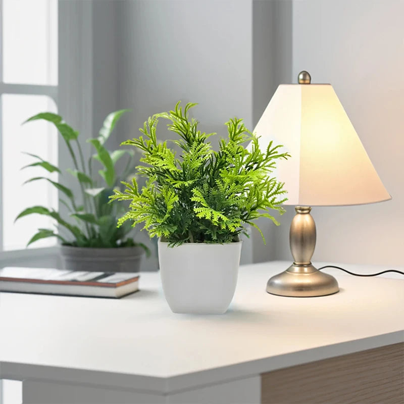 Artificial Plants with Plastics Pots Perfect Greenery for Home DecorationsOffice Desk Living Room and Bedroom Decoration