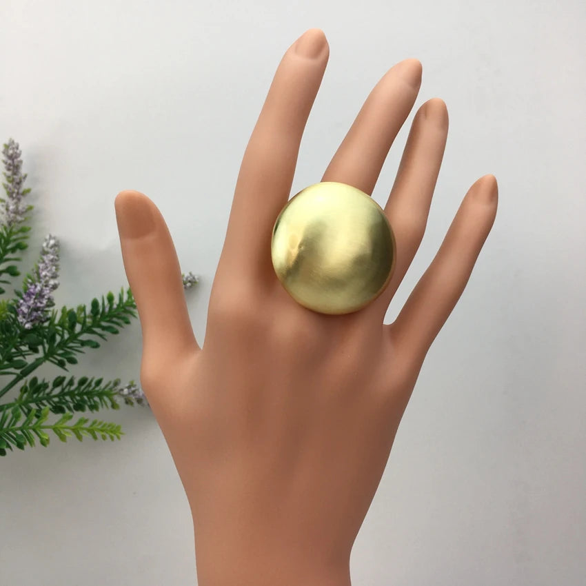 Yuminglai Fashion Big Rings for Women Gifts Daily Party Wear Jewelry Luxury Gold Plated Ring FHK14118