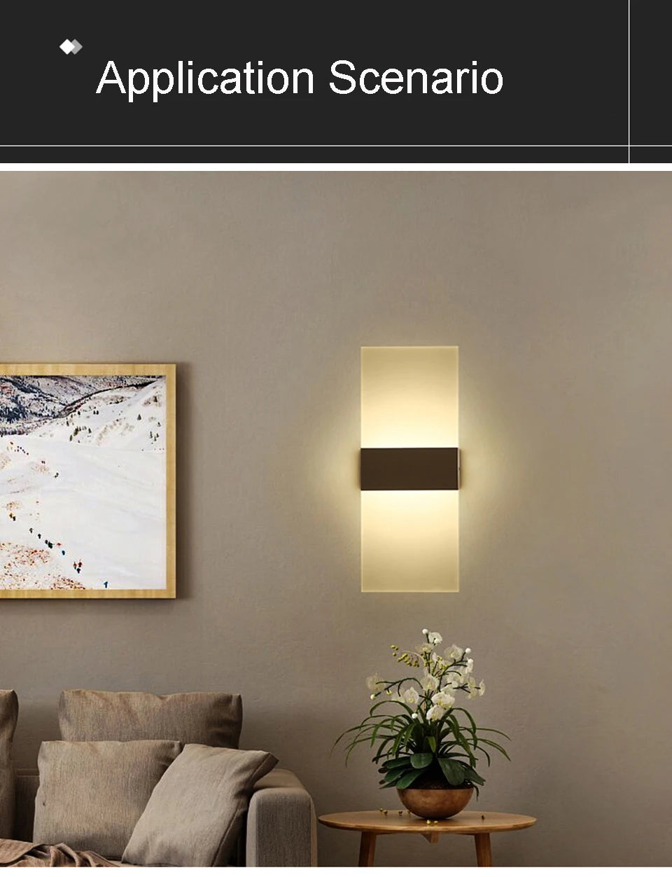 USB Recharge Wall Lamp Touch Motion Sensor Switch Indoor Acrylic Night Lights Bedroom Bedside Wall Sconce Nordic LED Wall Light