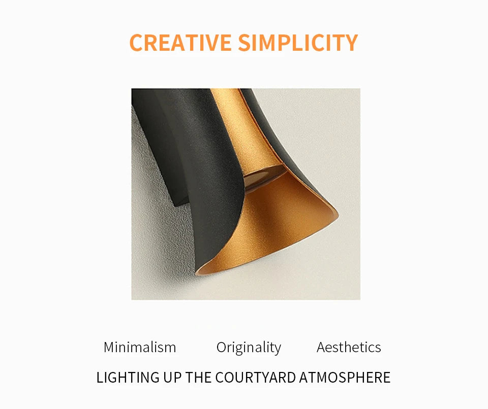 LED Wall Lamp Light 10W 85-265V Cold White Warm White ABS Material Waterproof Rainproof Modern Minimalist Style Home Outdoor