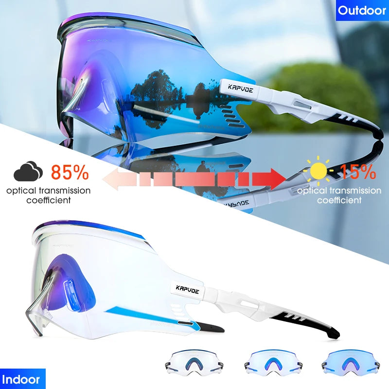 Kapvoe Cycling Sunglasses UV400 Protect Men Bike Sunglasses MTB Eyewear Outdoor Sport Goggles Bike Glasses Oculos De Ciclismo