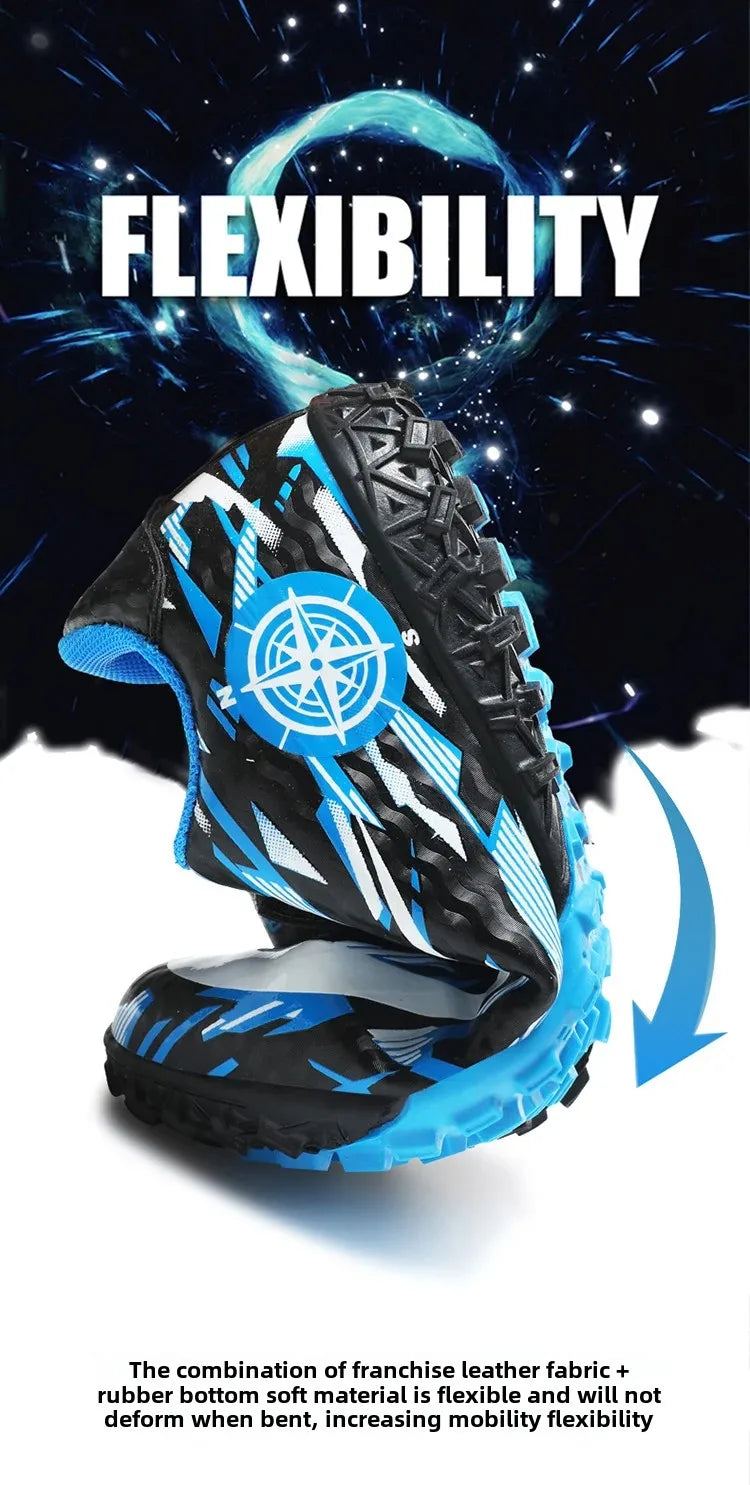 Boys Professional Football Training Shoes Running Sports Shoes Athletic Cleats Primary School Students Long Nails