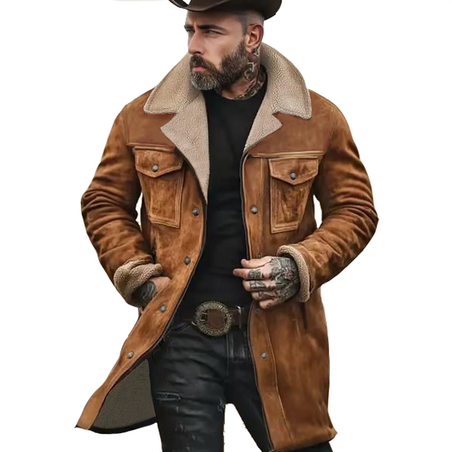Europe and America 2025 Autumn and Winter Men's Coat Jacket Zipper Coat