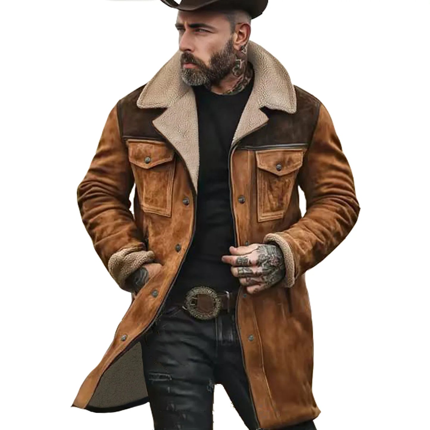 Europe and America 2025 Autumn and Winter Men's Coat Jacket Zipper Coat
