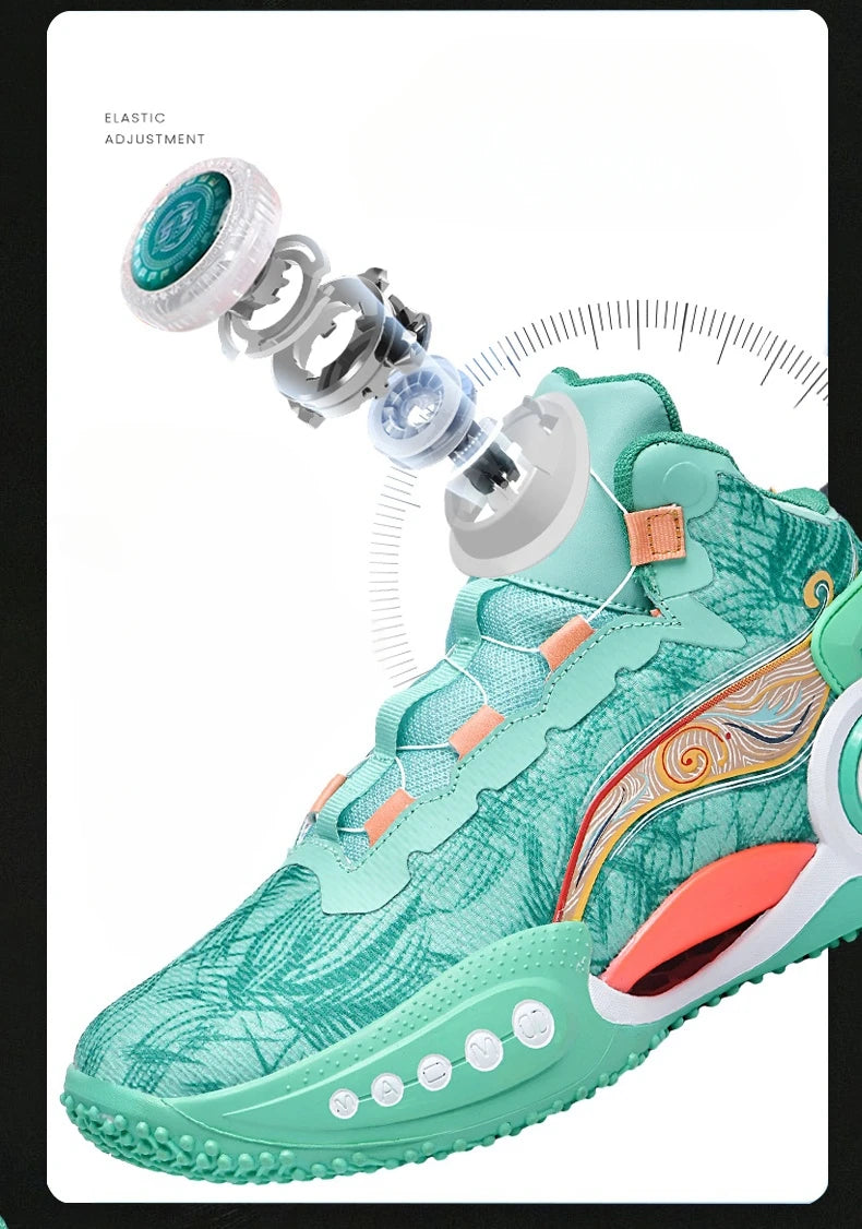 Men's Basketball Shoes Breathable Cushioning Non-Slip Wearable Sports Shoes Gym Training Athletic Basketball Sneakers for Women