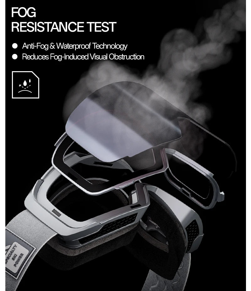 Kapvoe Men Outdoor Photochromic Snow Goggles Ski Goggles Winter Snowmobile Snowboard Anti-Fog Mask Women UV400 Sports Glasses