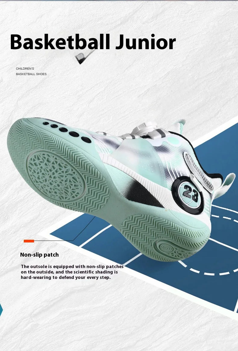 New children's sports shoes men's primary school students actual combat basketball shoes men's non-slip children's shoes