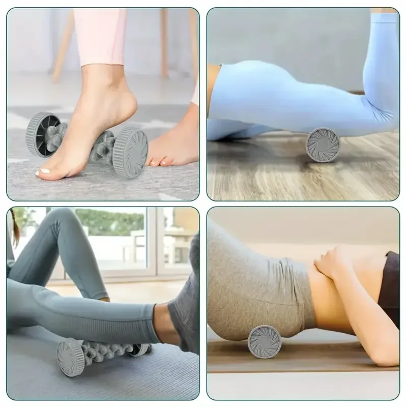Foot Massager Massage Roller Yoga Massage Ball Plantar Fascia Roller Muscle Relaxation Care Plastic Manual Foot Massager