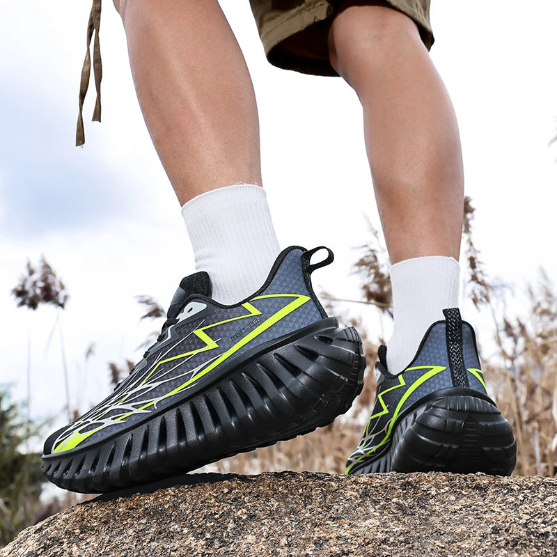 High-quality Chunky Running Shoes Women Men Light Comfy Outdoor Jogging 36-46 Mesh Breathable Trekking Shoes Versatile Sneakers