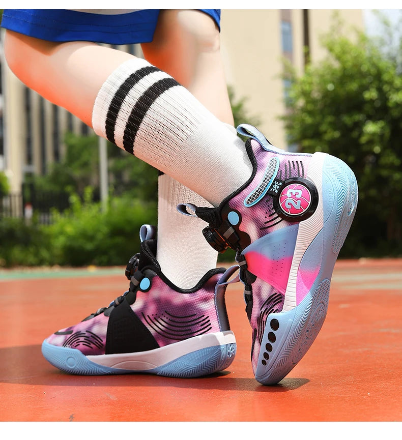 New children's sports shoes men's primary school students actual combat basketball shoes men's non-slip children's shoes