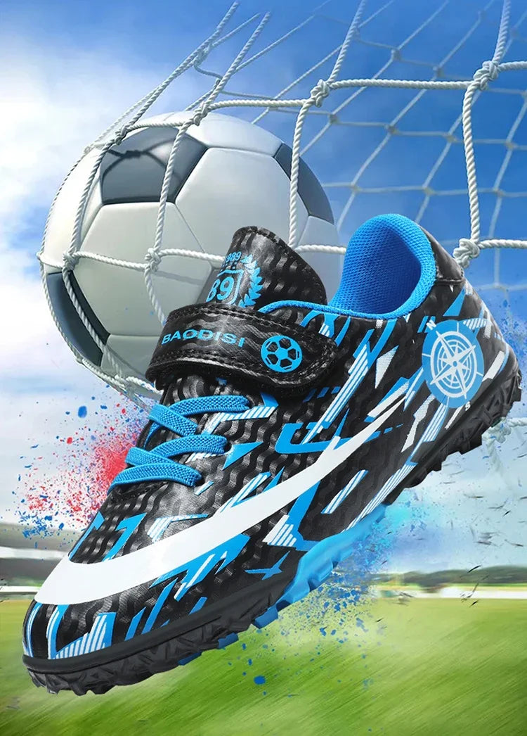 Boys Professional Football Training Shoes Running Sports Shoes Athletic Cleats Primary School Students Long Nails