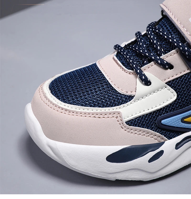 Children Sneakers for Boys Mesh Breathable Running Sports Shoes Kids Girls Flat Casual Shoes Big Size 40