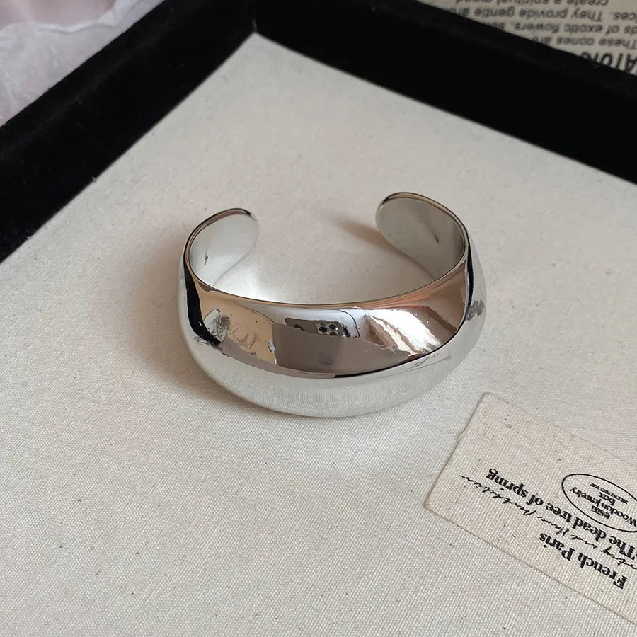 Irregular Geometric Twisted Open Bangles for Women European and American Personalized Bracelet Exaggerated Temperament Jewelry