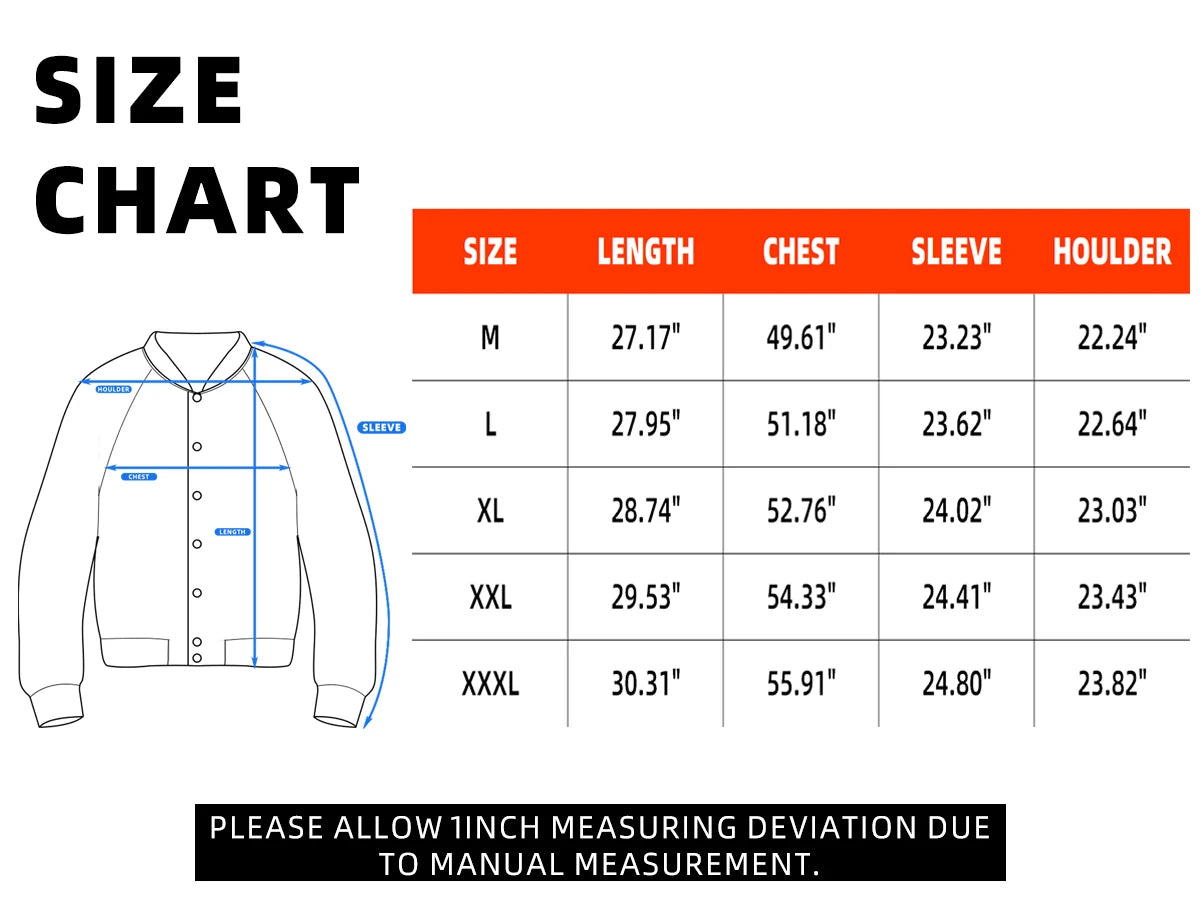 Mens Casual Jacket Bomber Embroidered Varsity Jacket Windbreaker BomberStyle Flaming Basketball Color Block Outwear
