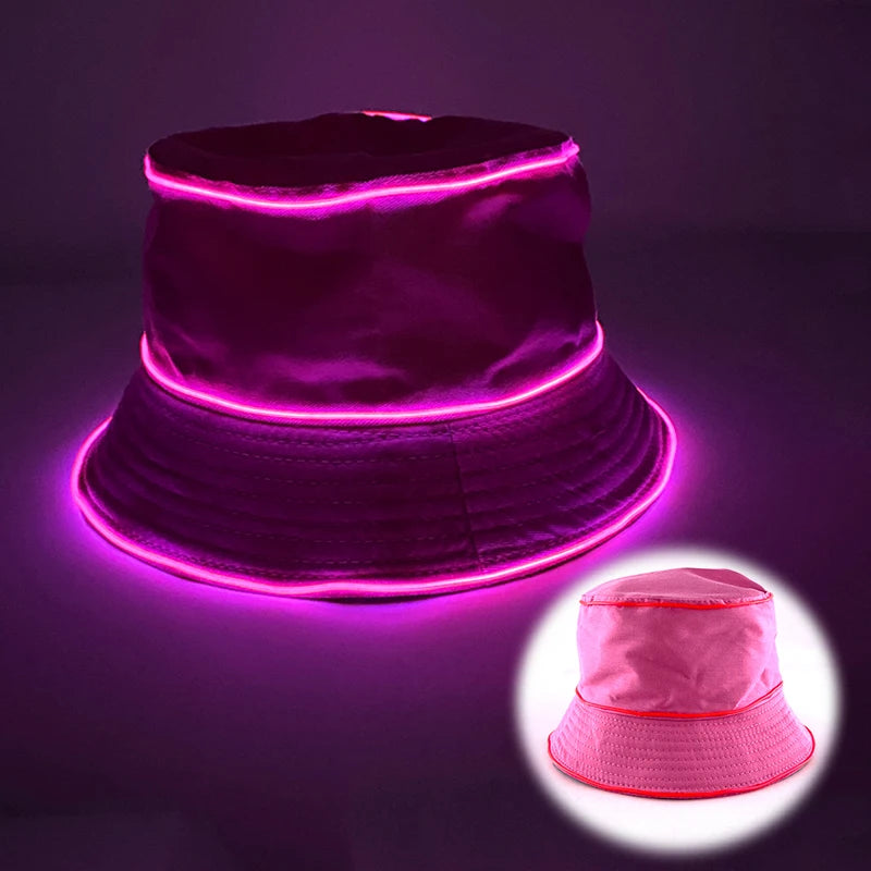 Glowing Decor  Supplies Luminous Cowboy hat  LED Pearlescent Cowboy  Cap Fashion Neon Light Hat For Party