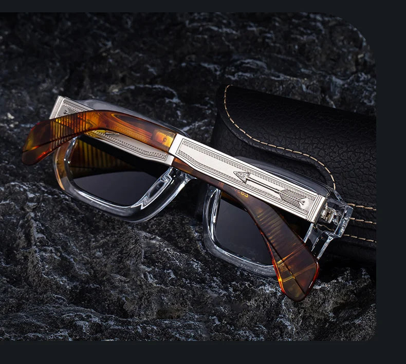 Polarized Square Punk Sunglasses Men 2025 Luxury Brand Classic Rectangle Sunglass UV400 Driving Eyewear Fashion Outdoor Shades