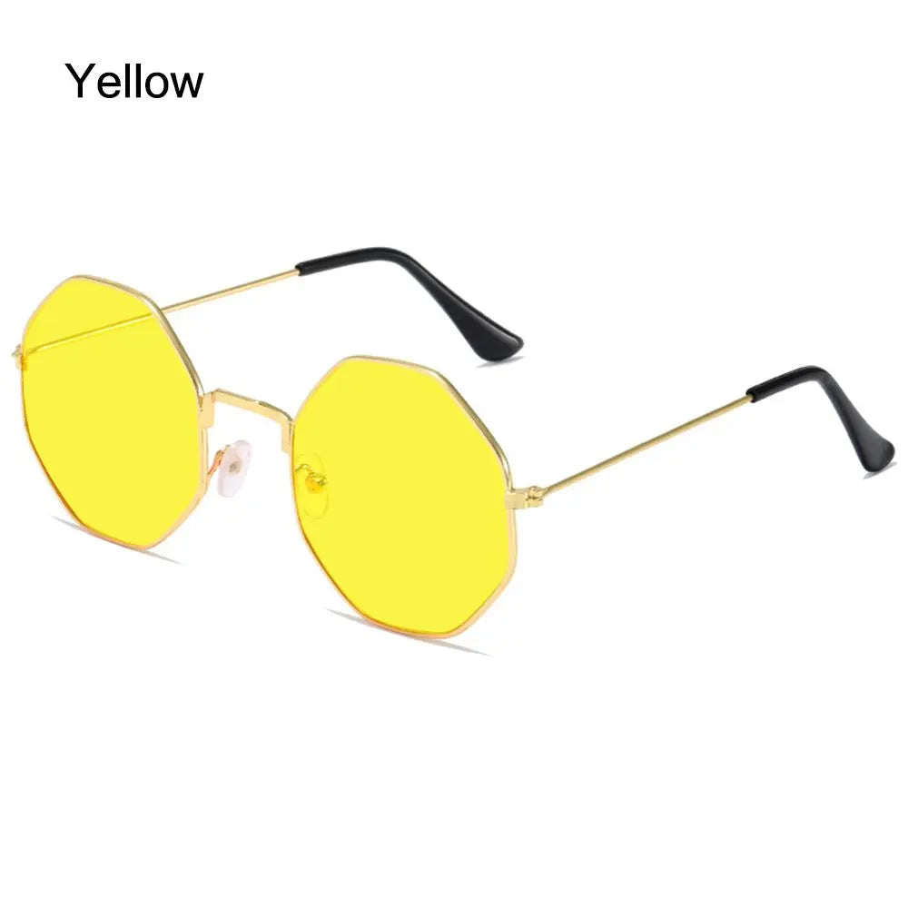 Trendy Sun Glasses UV400 Protection Sunglasses for Women Men's Shades Octagonal Polygon Retro Sunglasses