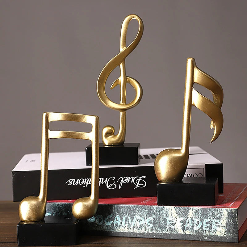 Simple Resin Musical Notes Model Ornaments Living Room Wine Cooler TV Cabinet Desktop Decorative Crafts