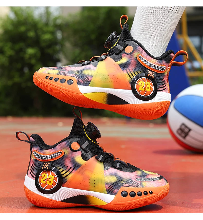 New children's sports shoes men's primary school students actual combat basketball shoes men's non-slip children's shoes
