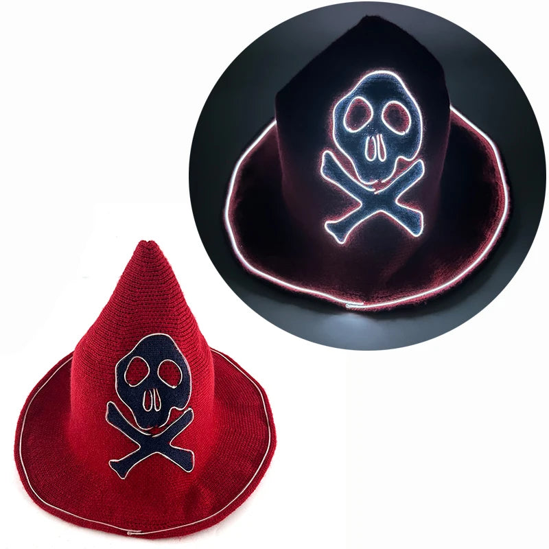 Glowing Decor  Supplies Luminous Cowboy hat  LED Pearlescent Cowboy  Cap Fashion Neon Light Hat For Party