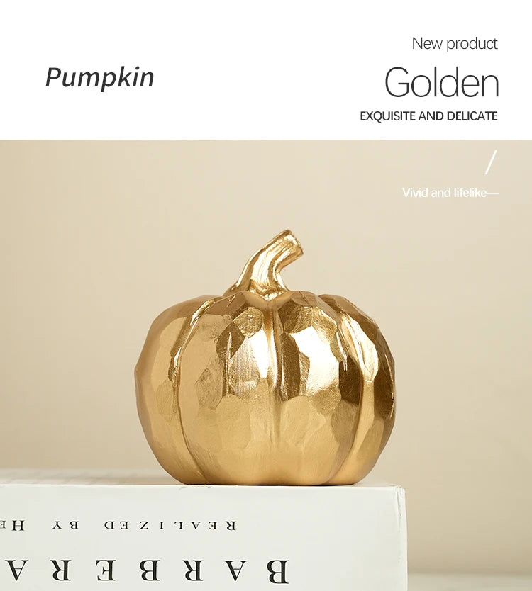 Harvest Festival Thanksgiving Halloween Gold Cutout Pumpkin Sculpture Rustic Patio Backyard Garden Ornament Pumpkin Decorative