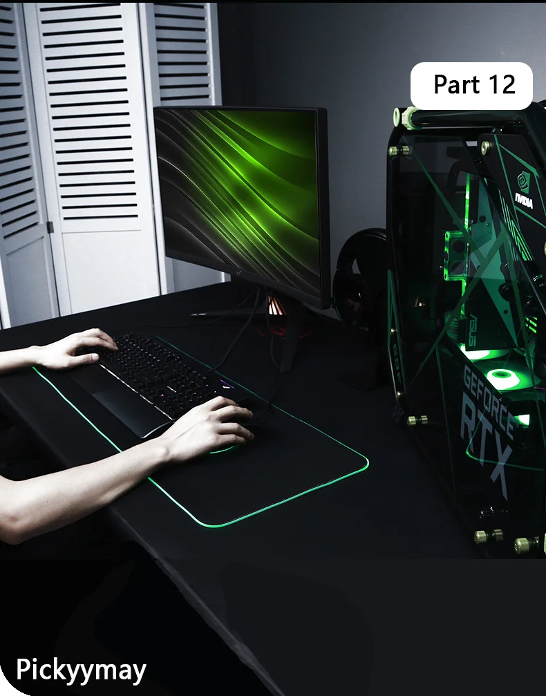 Space Large RGB Mouse Pad Gaming Mousepad LED Mouse Mat Gamer Mousemats Table Pads PC Desk Mat RGB Keyboard Mat XXL 90x40cm