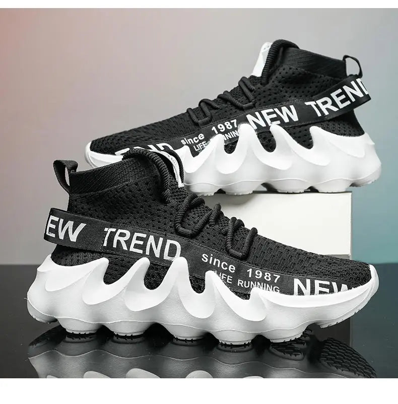 Unisex High Top Summer Casual Sneakes Chunky Breathable Men Outdoor Jogging Shoes Women Thick Sole Non-Slip Zapatillas New Color