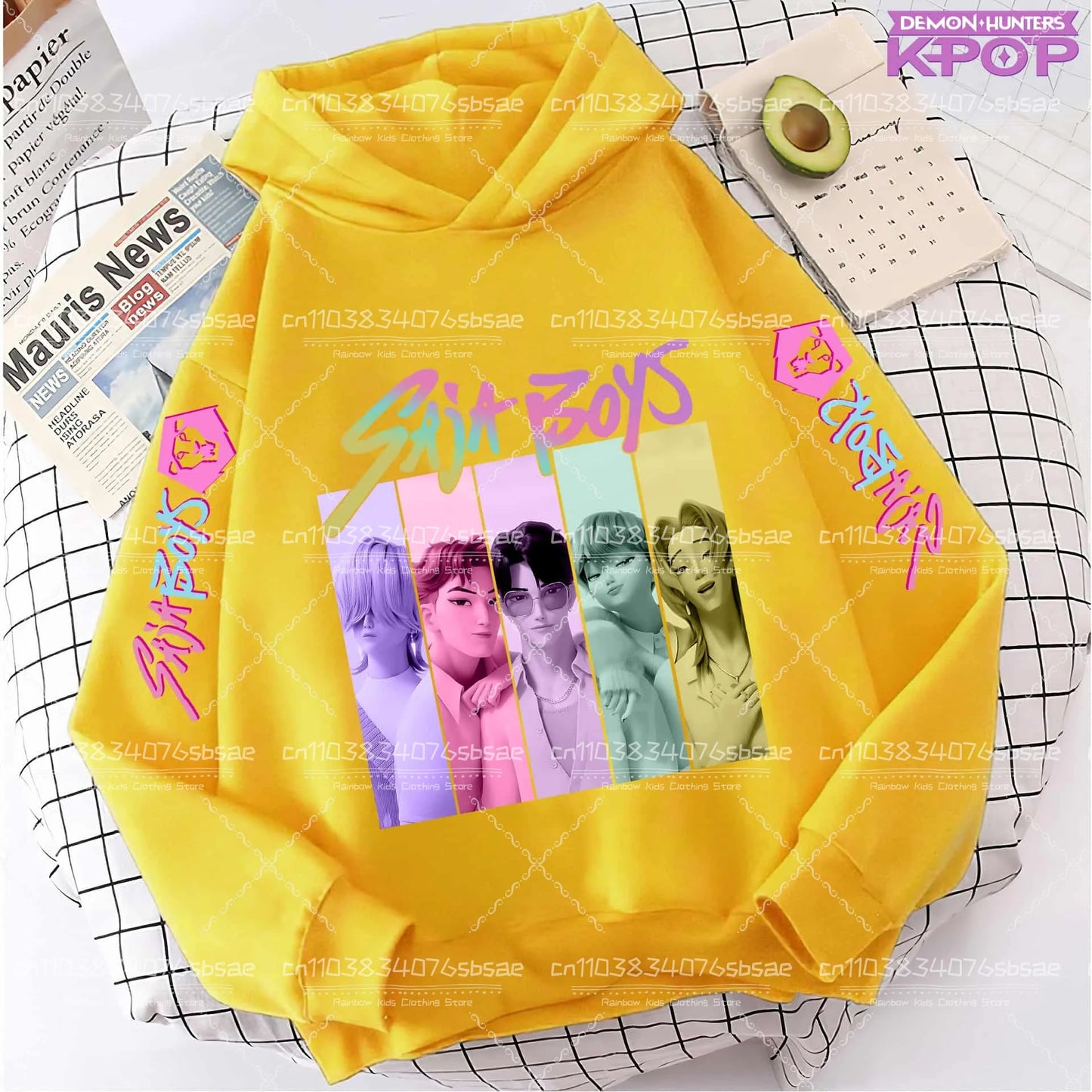 K-pop Saja Boys Demon Hunters 2025 Graphic Hoodies for Men Women Fashion Sweatshirt Long Sleeve Casual Fleece Hooded Streetwear