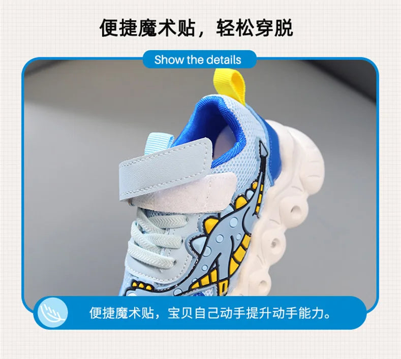 2023 New LED Children's Trainers Boys and Girls Tennis Shoes Sports Shoes for Toddlers Child Kids Sneakers