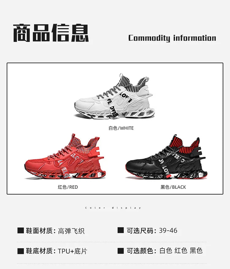 Men shoes Sneakers Male Luxury shoes Mens trend casual Shoes Trainer Race Breathable Shoes tenagers fashion blade running shoes