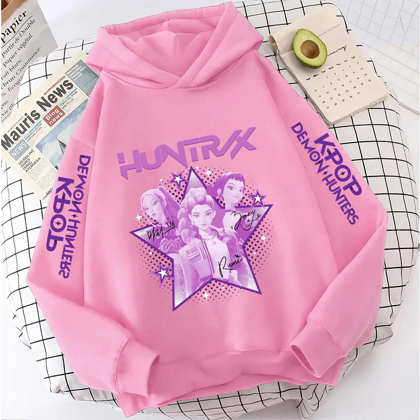 2025 KPop Demon Hunters Hoodie Fashion Rumi Sweatshirt Pullover Cute Long Sleeve Autumn Boys Girls Cartoon Y2K Hoody Sportswear
