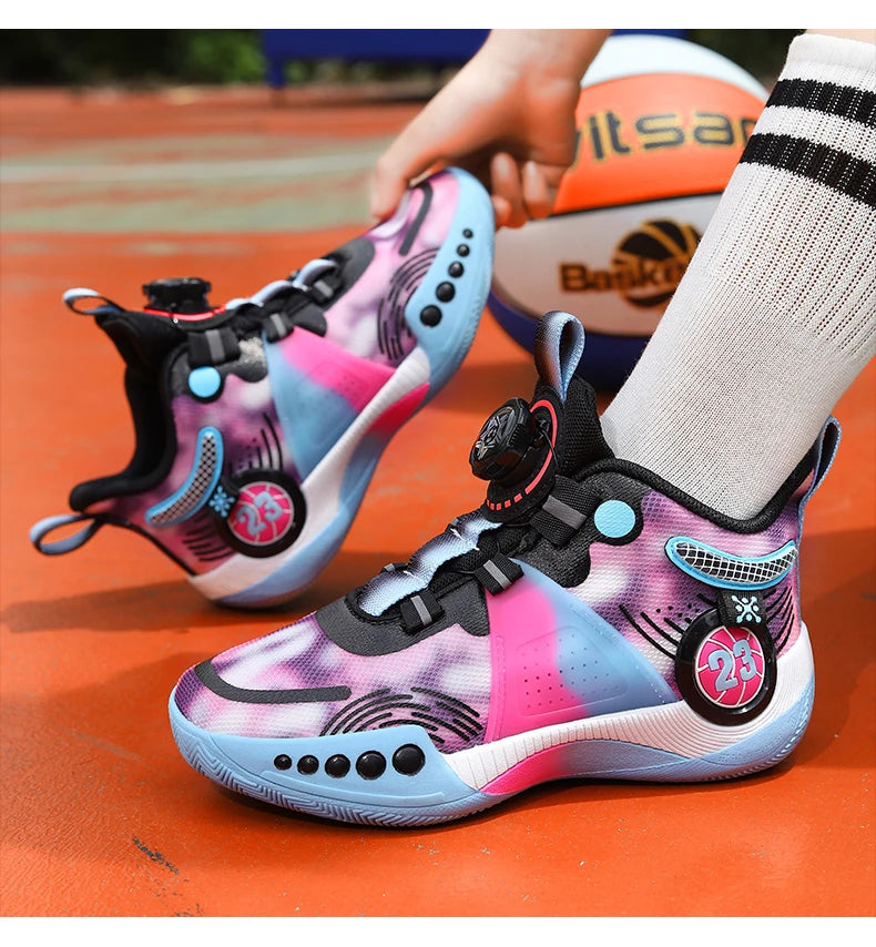 New children's sports shoes men's primary school students actual combat basketball shoes men's non-slip children's shoes