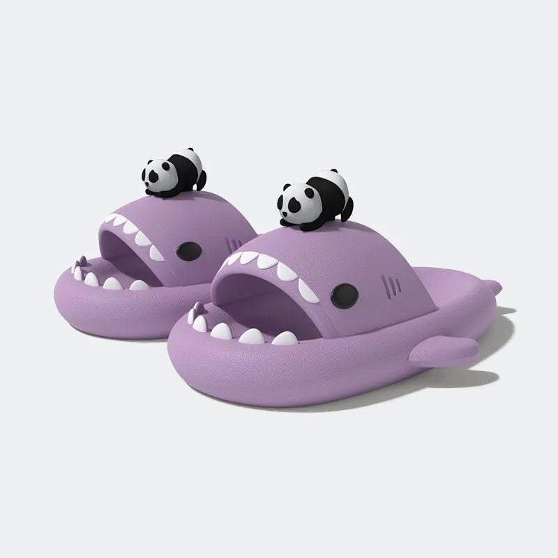 Cute Shark Slippers for Women & Men Summer Platform Night Glow-in-the-Dark Indoor Beach Slides Home Street Wear DIY Accessory