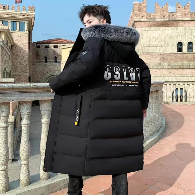 Men's Winter Jacket New Winter Cotton Coat Men's Long Section Trend Youth Handsome Camouflage Clothes Casual Jacket