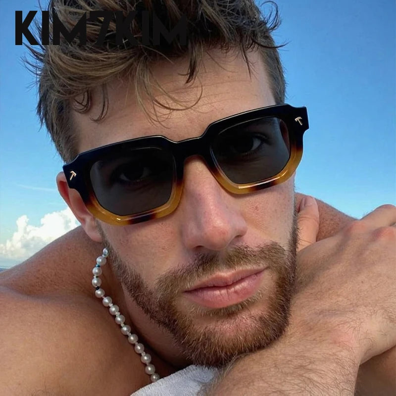 Polarized Square Punk Sunglasses Men 2025 Luxury Brand Classic Rectangle Sunglass UV400 Driving Eyewear Fashion Outdoor Shades