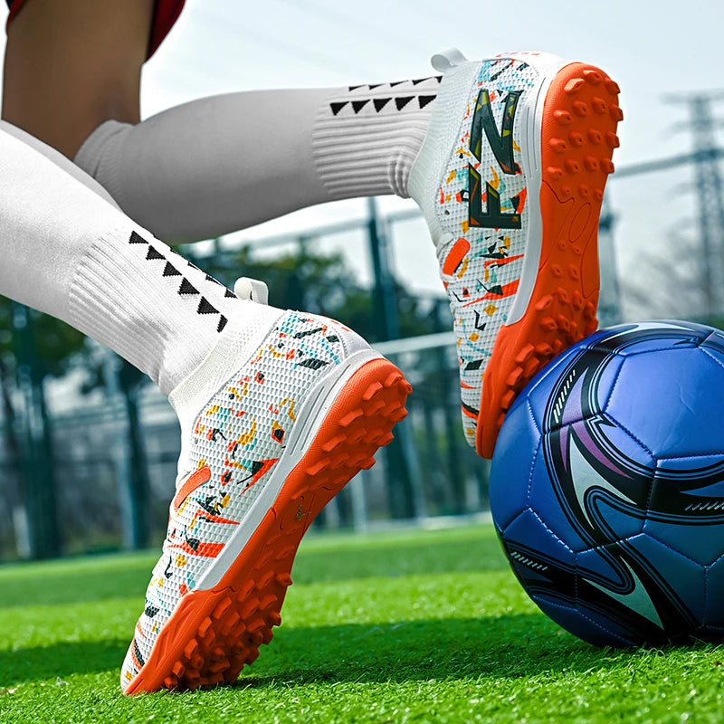 Professional Men Football Shoes TF/FG Soccer Shoes Society Cleats Fast Football Field Boots Sneaker Comfortable Original Unisex