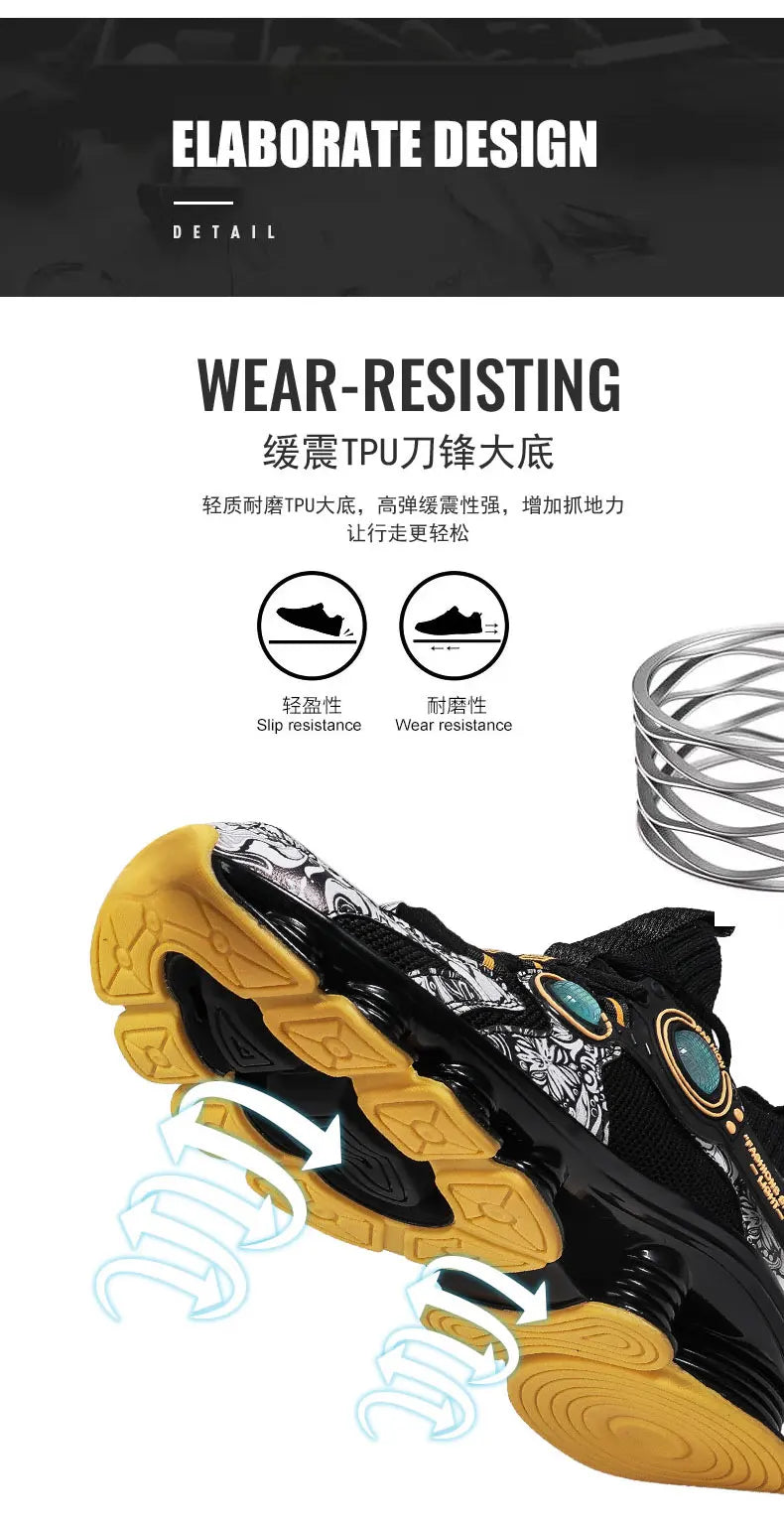 YRZL Men Sneakers Tenis Luxury Designer Shoes Mens High Quality Platform Sneakers Fashion Blade Loafers Running Shoes for Men