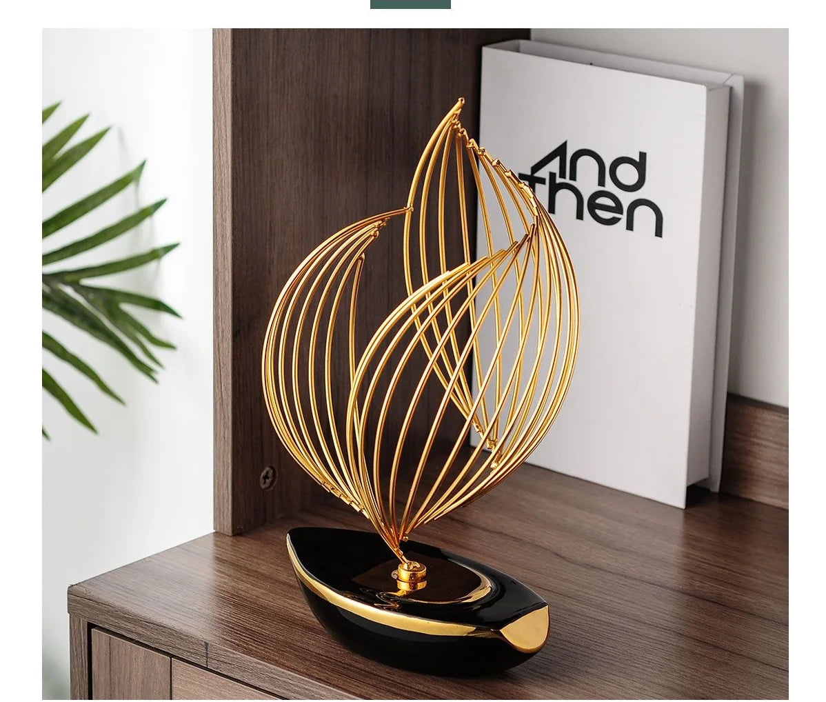 Abstract Ceramic Metal Sculpture Modern Home Decoration Living Room Desktop Office Decoration Accessories Crafts Gift W5315