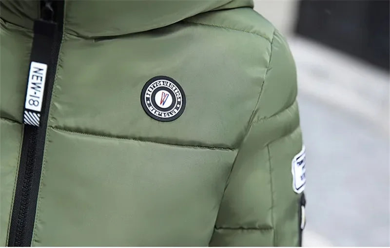 2025 New Winter Parkas Women Jacket Hooded Thick Warm Short Jacket Cotton Padded Parka Basic Coat Female Outerwear 5XL